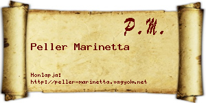 Peller Marinetta névjegykártya